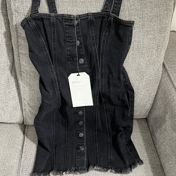 NEW Current/Elliot Grey Denim Button Dress - Picture 1 of 4
